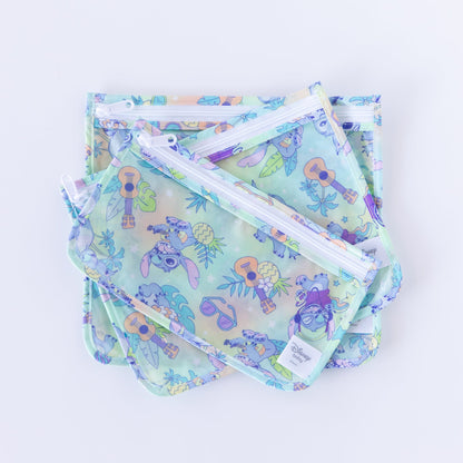 Bumkins Special Offer | Clear Travel Bag 3 Pack: Aloha Stitch