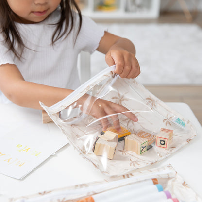 Bumkins Popular | Clear Travel Bag 3 Pack: Palm Daze