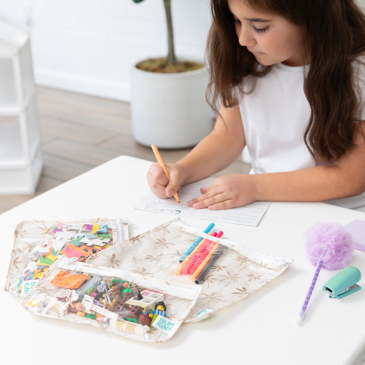Bumkins Popular | Clear Travel Bag 3 Pack: Palm Daze
