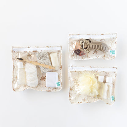 Bumkins Popular | Clear Travel Bag 3 Pack: Palm Daze