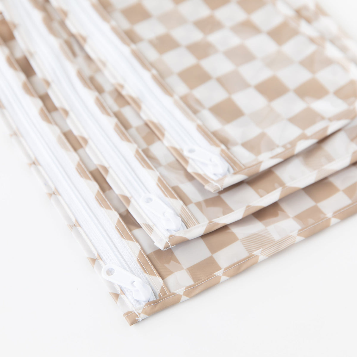Bumkins Deals | Clear Travel Bag 3 Pack: Sand Check