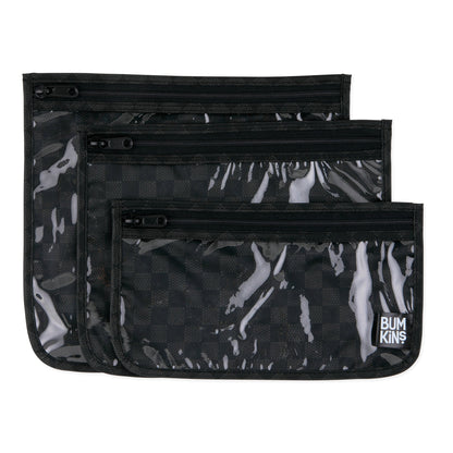 Bumkins Value | Clear Travel Bag 3 Pack: Rich Black