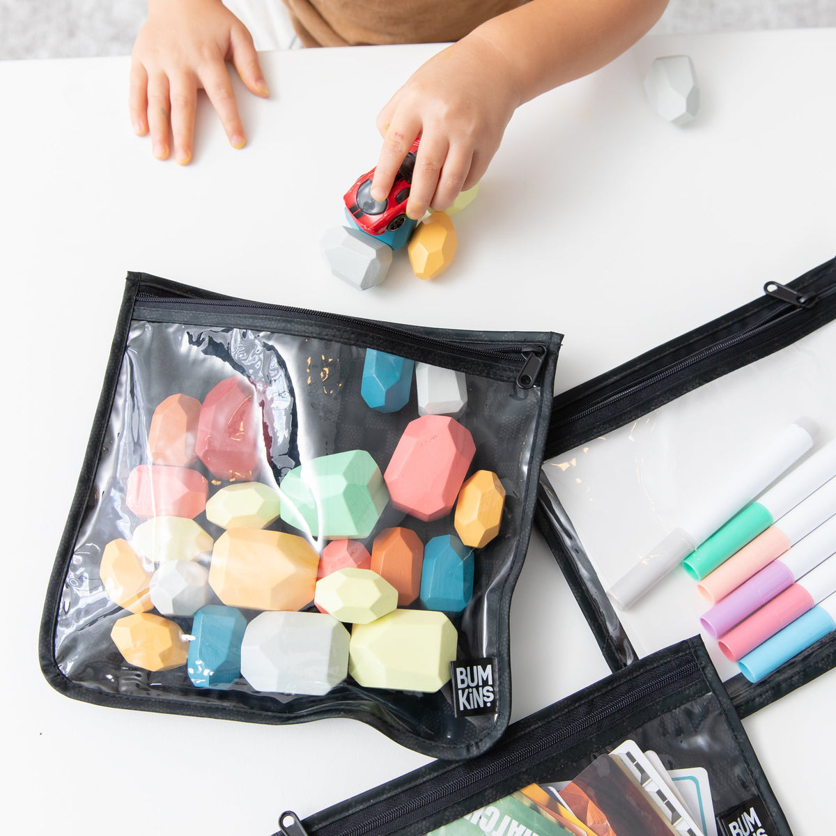 Bumkins Value | Clear Travel Bag 3 Pack: Rich Black