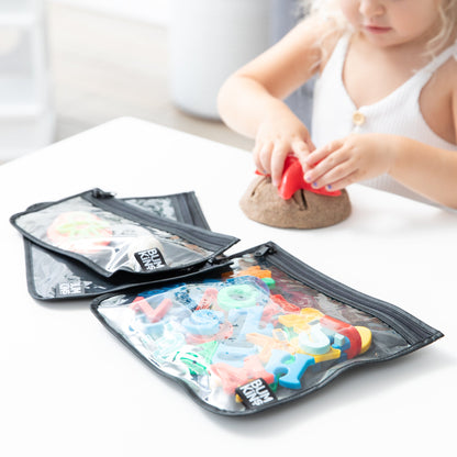 Bumkins Value | Clear Travel Bag 3 Pack: Rich Black