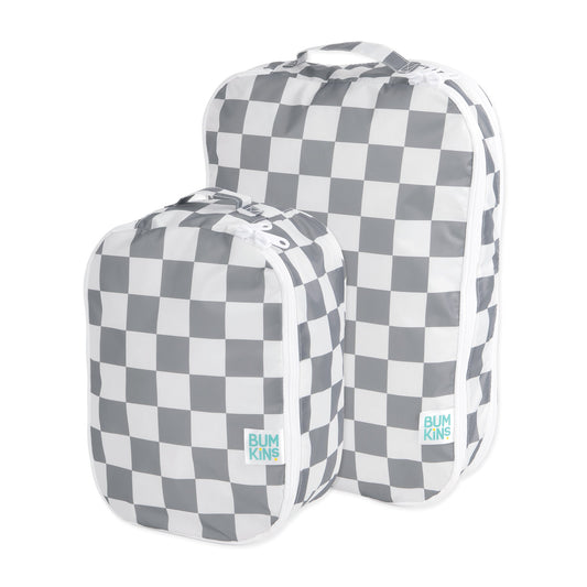 Bumkins Great Value | Packing Cube 2 Pack: Charcoal Check