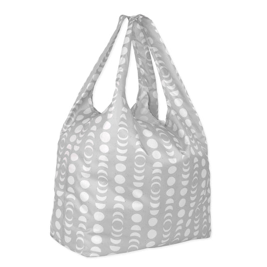 Bumkins Exclusive | Foldable Waterproof Shopping Tote Bag for Travel, Lunar Phase