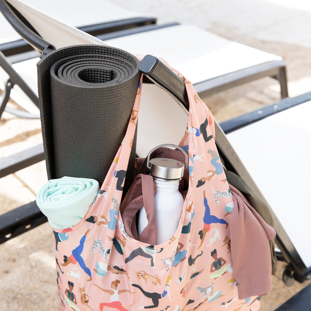 Bumkins Best Price | Packable Tote Bag: Yoga Pals
