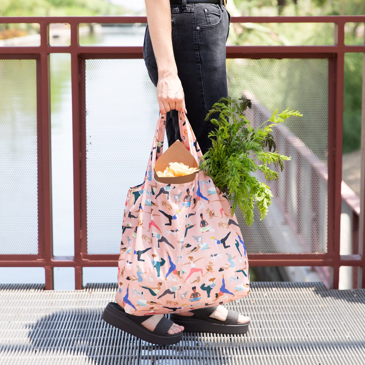 Bumkins Best Price | Packable Tote Bag: Yoga Pals
