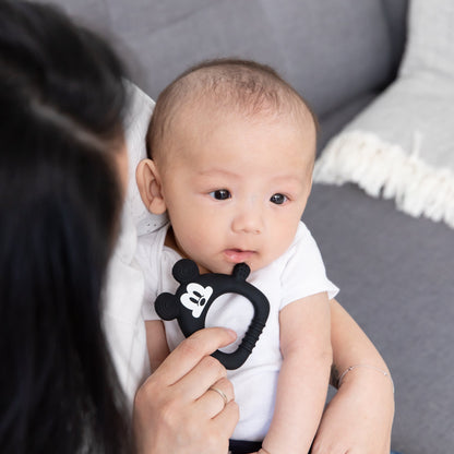 Bumkins Trusted | Silicone Sensory Teether for Babies, Disney Mickey Mouse