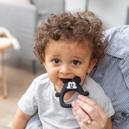 Bumkins Trusted | Silicone Sensory Teether for Babies, Disney Mickey Mouse