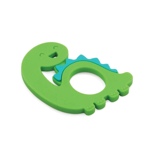 Bumkins Customer Favorite | Silicone Baby Teether with Shape and Texture – Dinosaur Baby