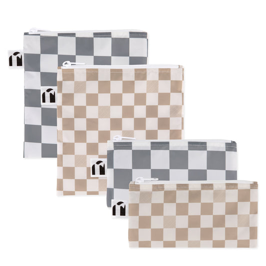 Bumkins Signature | Reusable Snack Bag 4 Pack: Double Check