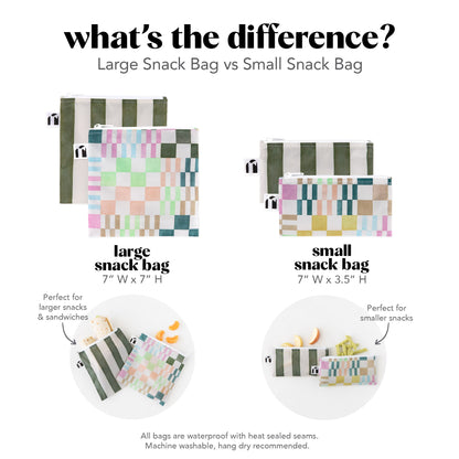 Bumkins Smart Buy | Reusable Snack Bag 4 Pack: Denim On Denim