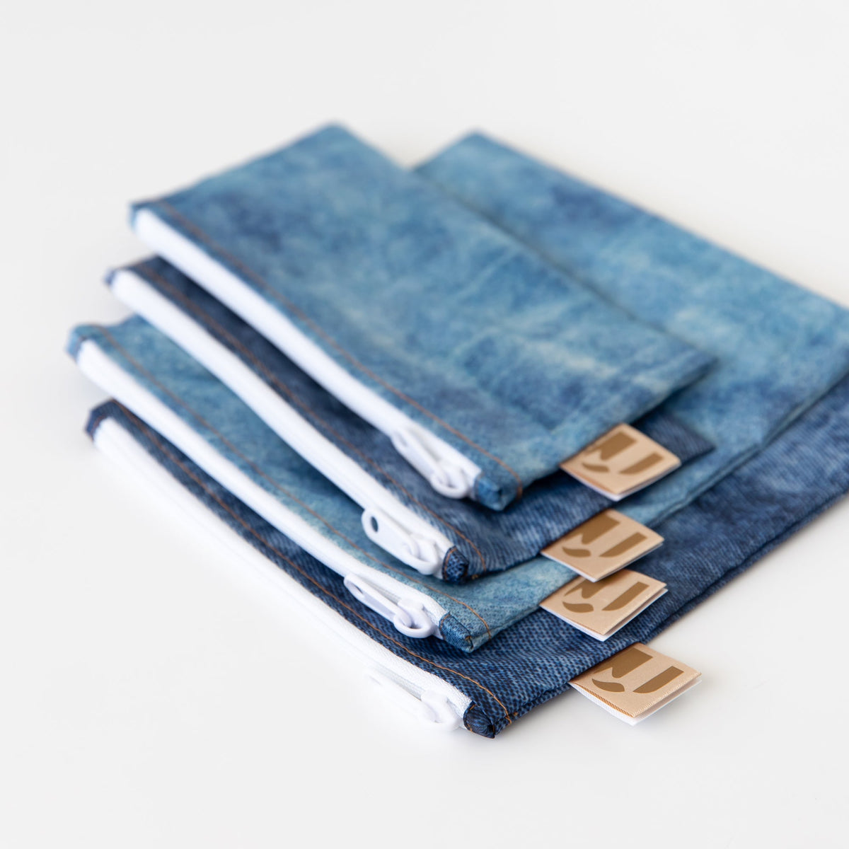 Bumkins Smart Buy | Reusable Snack Bag 4 Pack: Denim On Denim