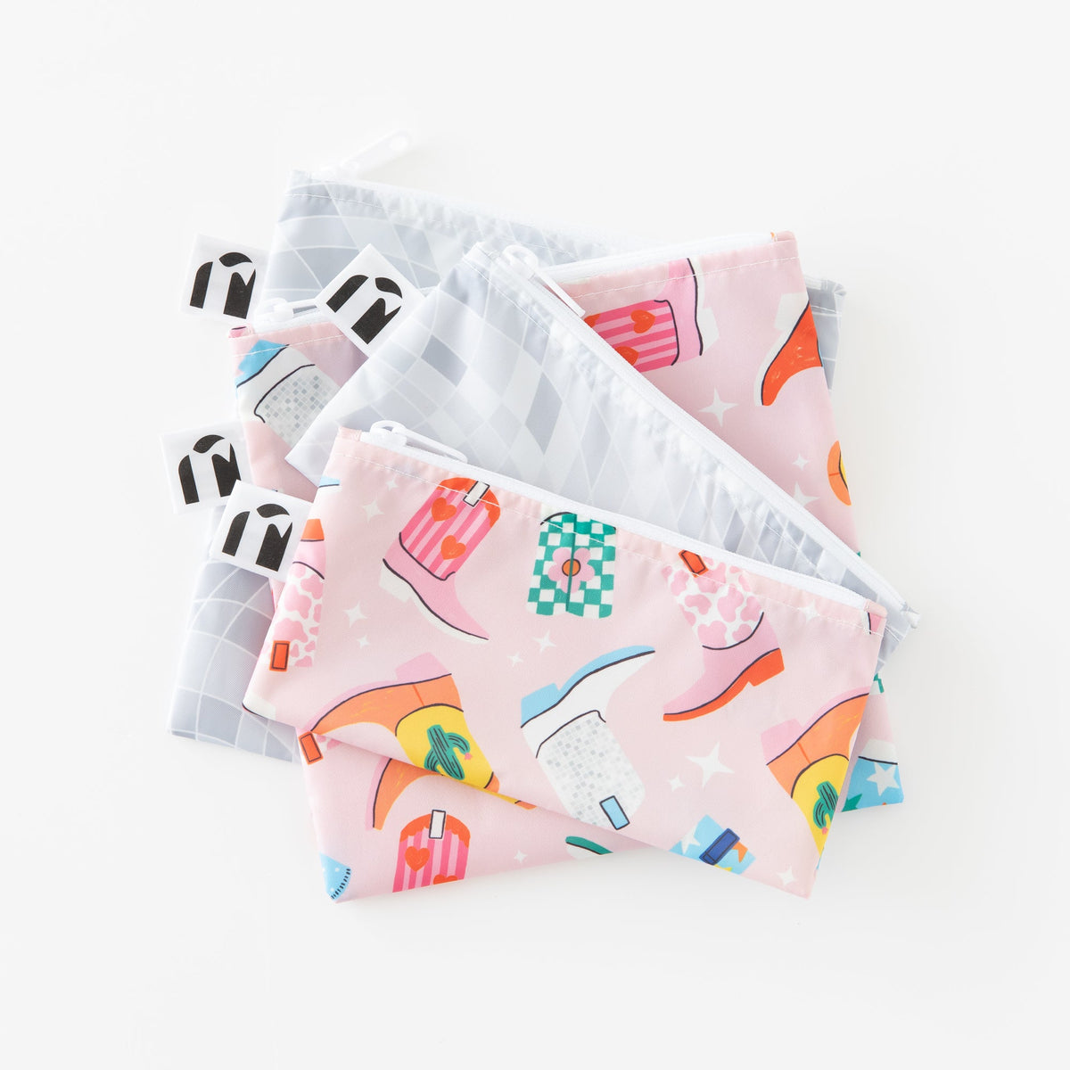 Bumkins Trusted | Reusable Snack Bag 4 Pack: Disco Boots