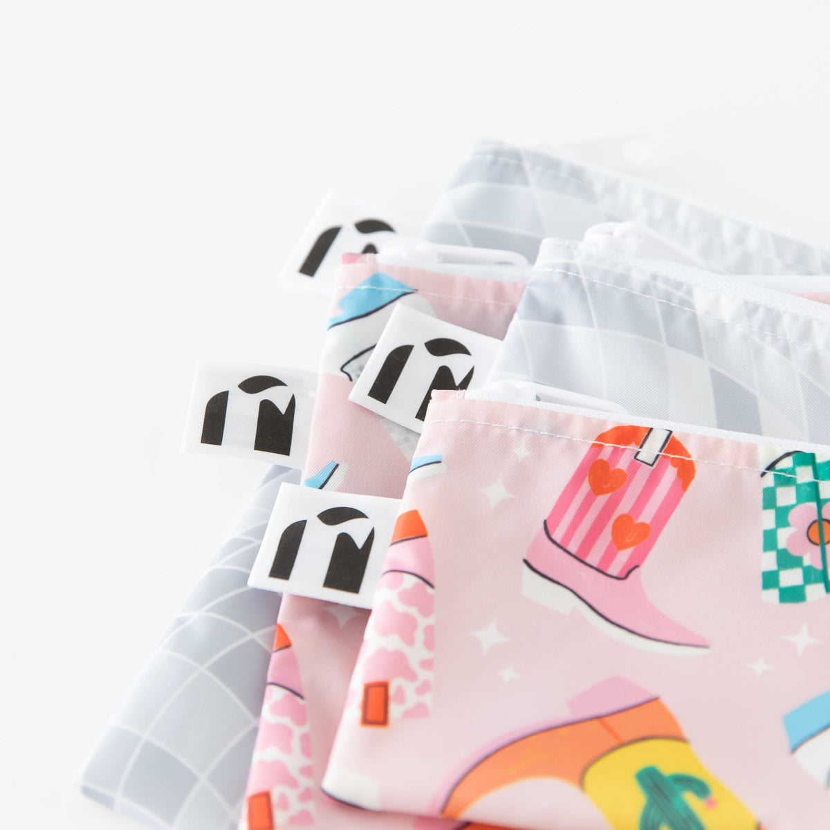 Bumkins Trusted | Reusable Snack Bag 4 Pack: Disco Boots