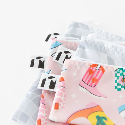 Bumkins Trusted | Reusable Snack Bag 4 Pack: Disco Boots