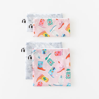 Bumkins Trusted | Reusable Snack Bag 4 Pack: Disco Boots