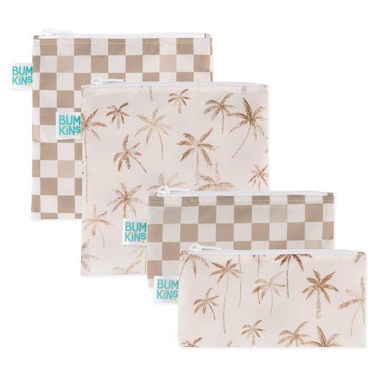 Bumkins Recommended | Reusable Snack Bag 4 Pack: Palm Check