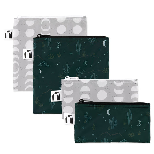 Bumkins Trending | Reusable Snack Bag 4 Pack: Desert Night