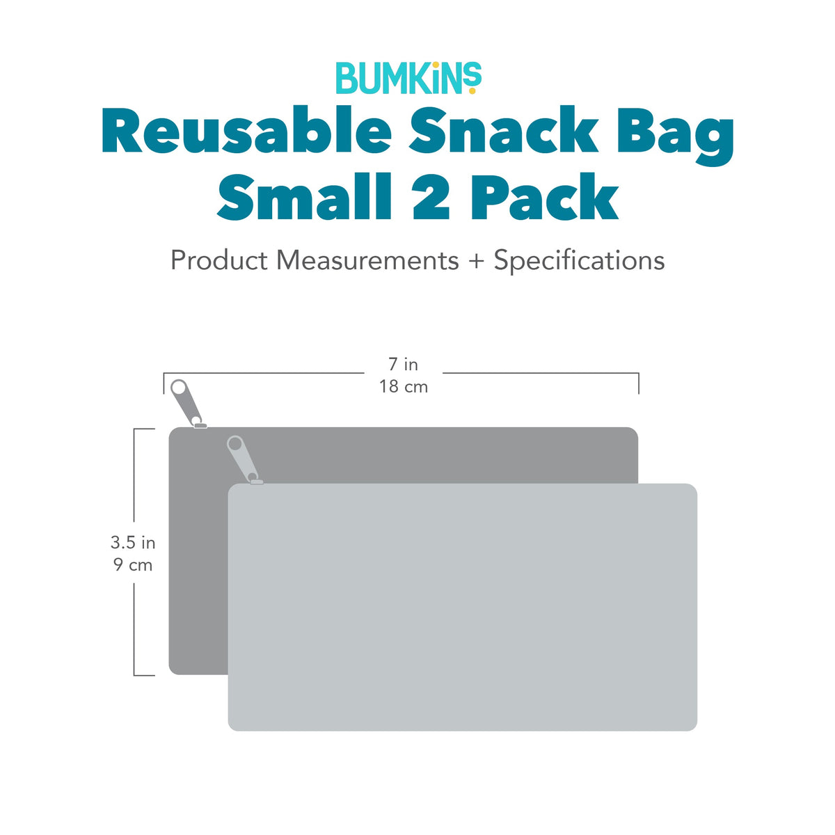 Bumkins Smart Buy | Reusable Snack Bag, Small 2 Pack: Rich & Boujee