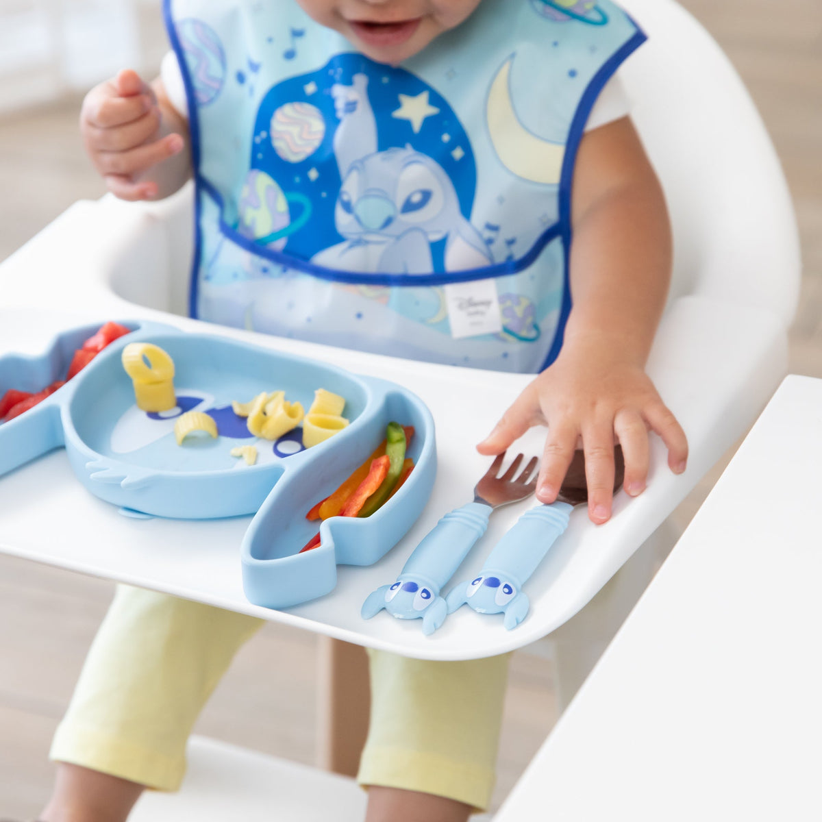 Bumkins Latest | Grip Dish Essential Toddler 3-Piece Mealtime Set: Disney Stitch