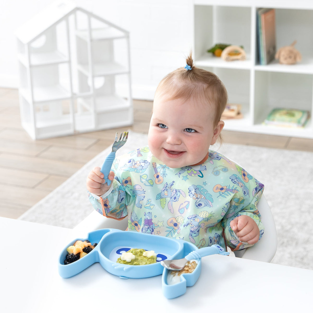 Bumkins Latest | Grip Dish Essential Toddler 3-Piece Mealtime Set: Disney Stitch