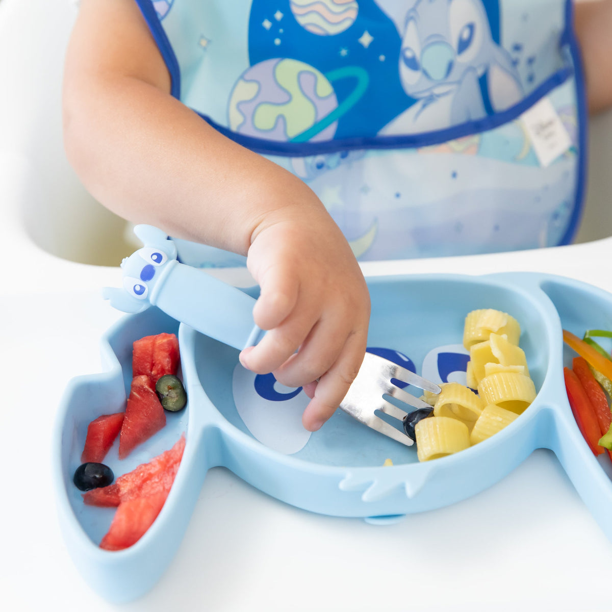 Bumkins Latest | Grip Dish Essential Toddler 3-Piece Mealtime Set: Disney Stitch