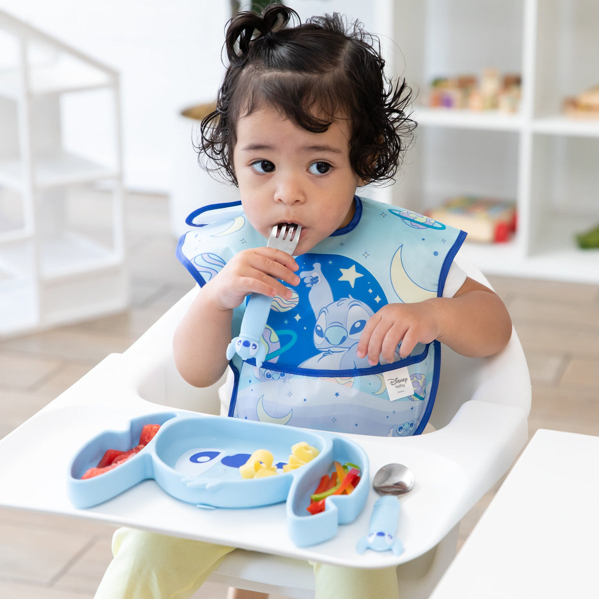 Bumkins Latest | Grip Dish Essential Toddler 3-Piece Mealtime Set: Disney Stitch