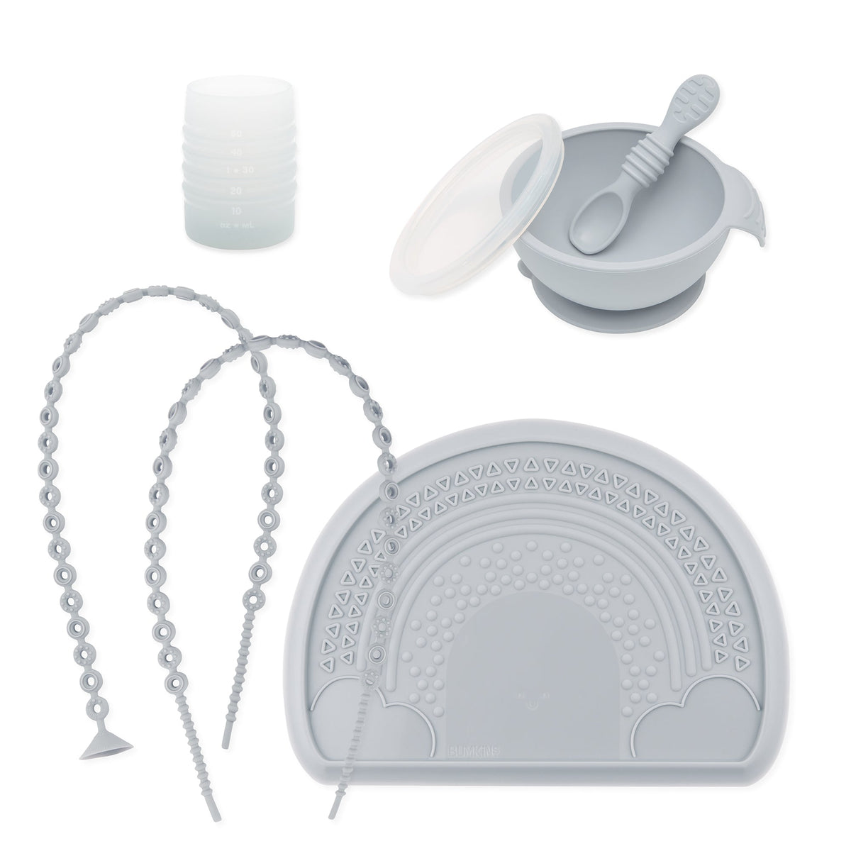 Bumkins Discount | Baby-Led Weaning Deluxe 7-Piece Set: Gray