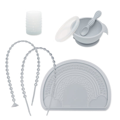 Bumkins Discount | Baby-Led Weaning Deluxe 7-Piece Set: Gray