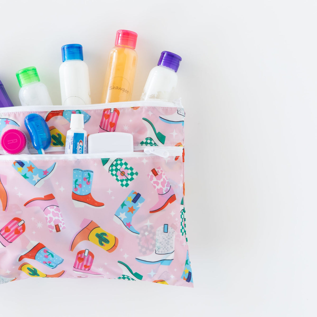Bumkins Special Offer | Boots Print 5-Piece Travel Set for Women, Waterproof