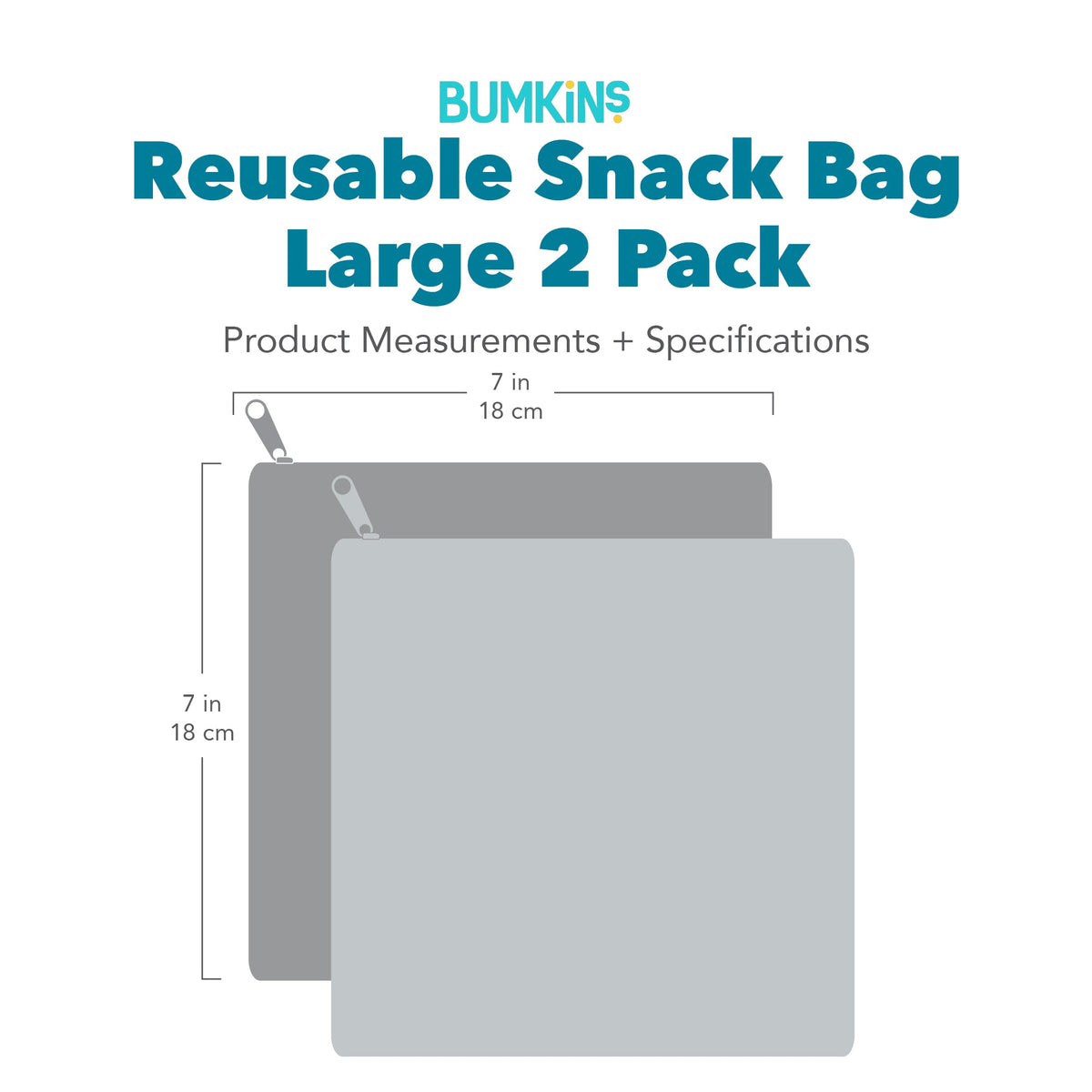 Bumkins Everyday | Reusable Snack Bag, Large 2 Pack: Rich & Boujee