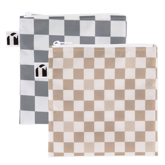 Bumkins Smart Buy | Reusable Snack Bag, Large 2 Pack: Double Check