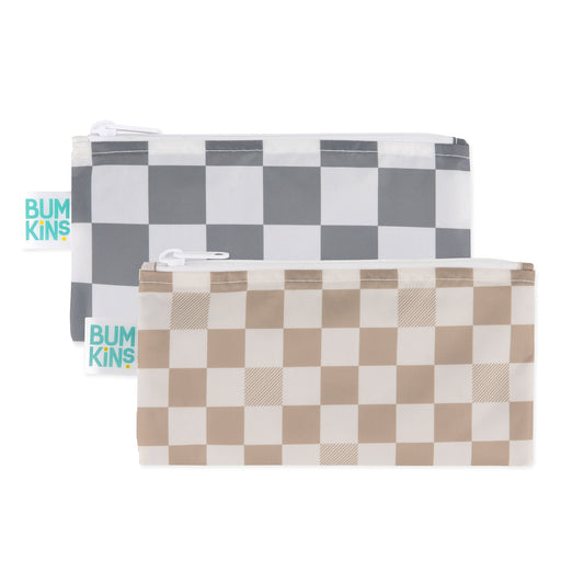 Bumkins Best Seller | Reusable Snack Bag, Small 2 Pack: Double Check