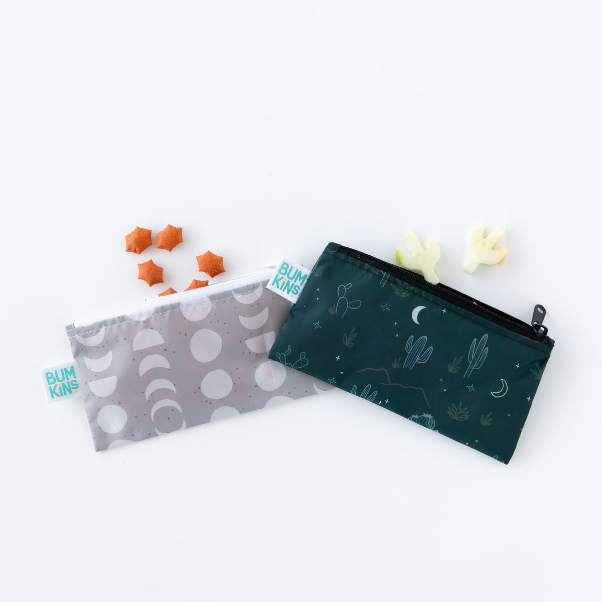 Bumkins Customer Favorite | Desert Night Food-Safe, Small Reusable Snack Bag 2 Pack