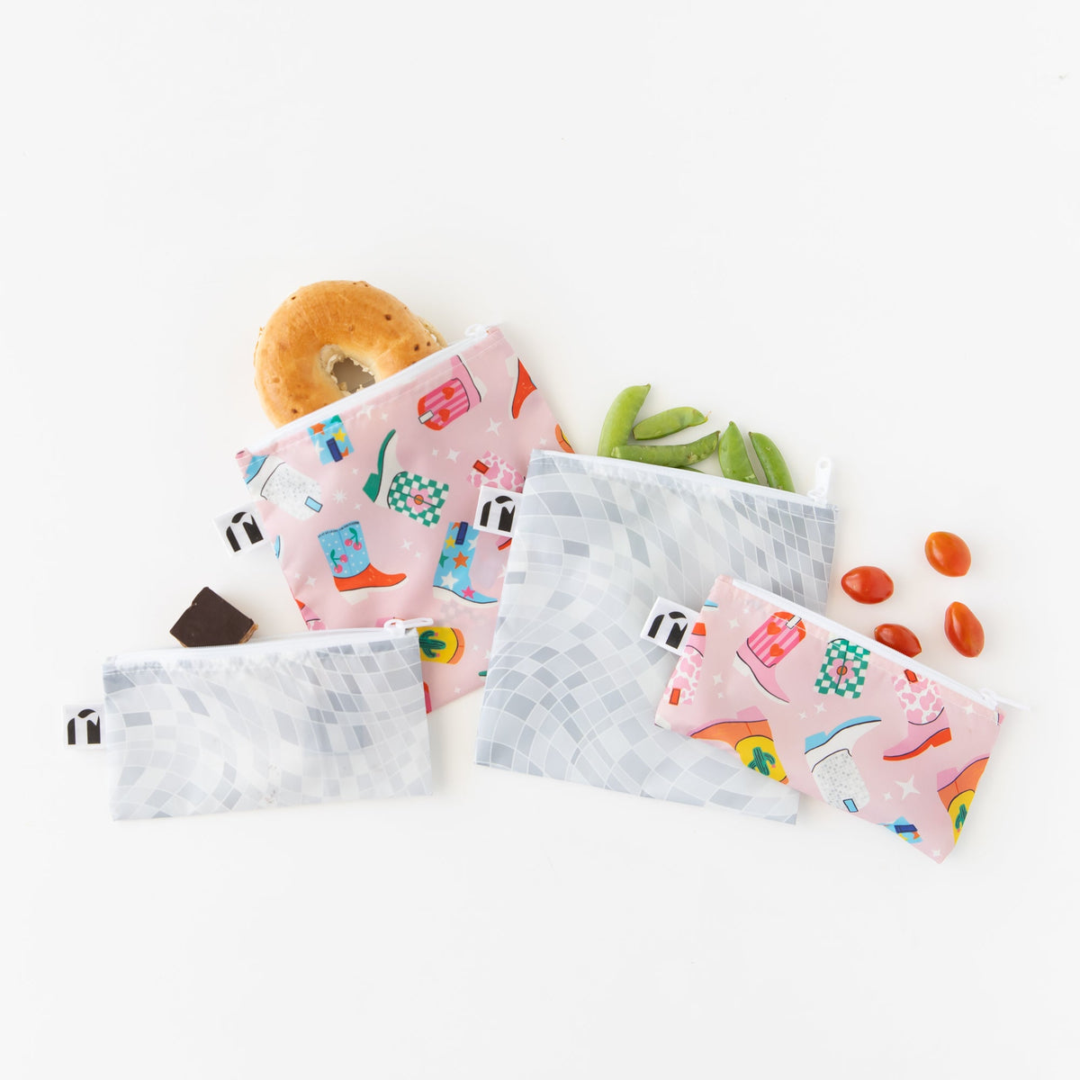 Bumkins Recommended | Lunchbox Legends 6-Piece Set: Disco Pink Jelly
