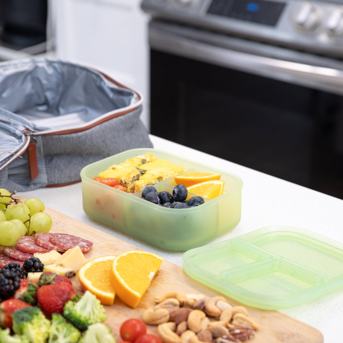 Bumkins Premium | Lunchbox Legends 6-Piece Set: Jungle Green Jelly
