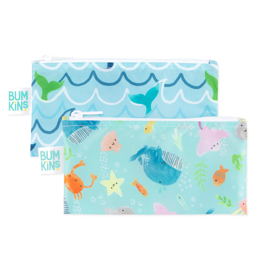 Bumkins Smart Buy | Small Reusable Bag Set Ft Adorable Sea Creatures