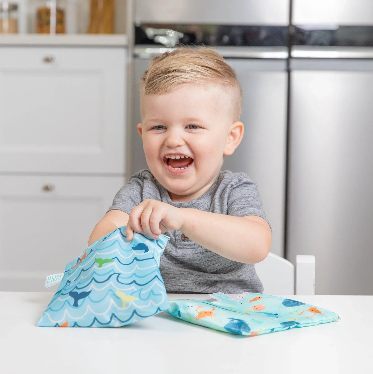 Bumkins Essential | Under The Sea Eco-Friendly Reusable Snack Bag Set