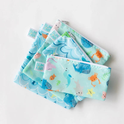 Bumkins Essential | Under The Sea Eco-Friendly Reusable Snack Bag Set