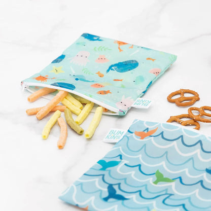 Bumkins Essential | Under The Sea Eco-Friendly Reusable Snack Bag Set
