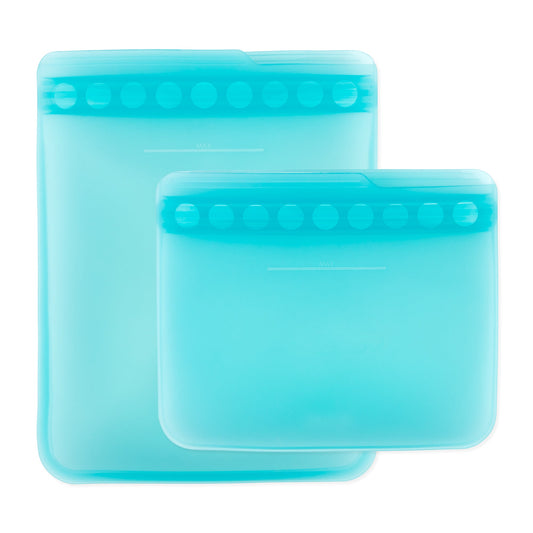 Bumkins Quality | Silicone Flat Reusable Bags: Store, Freeze & Pack with Ease