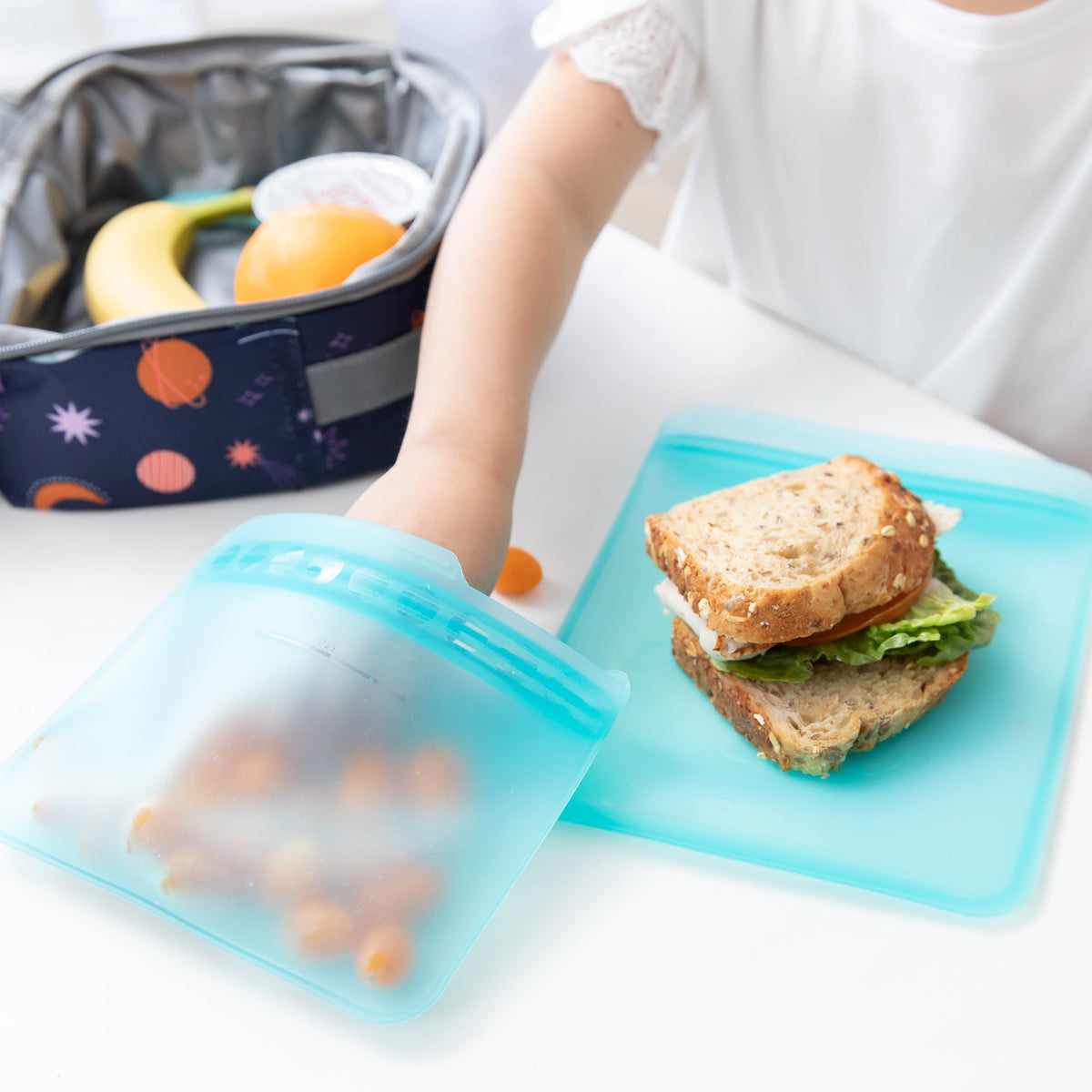 Bumkins Quality | Silicone Flat Reusable Bags: Store, Freeze & Pack with Ease