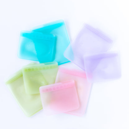 Bumkins Quality | Silicone Flat Reusable Bags: Store, Freeze & Pack with Ease