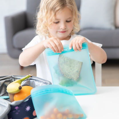 Bumkins Quality | Silicone Flat Reusable Bags: Store, Freeze & Pack with Ease