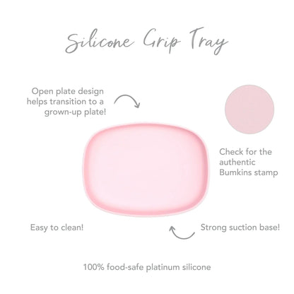 Bumkins Signature | Pink Eco-Friendly Children's Dinnerware Suction Plate/Tray