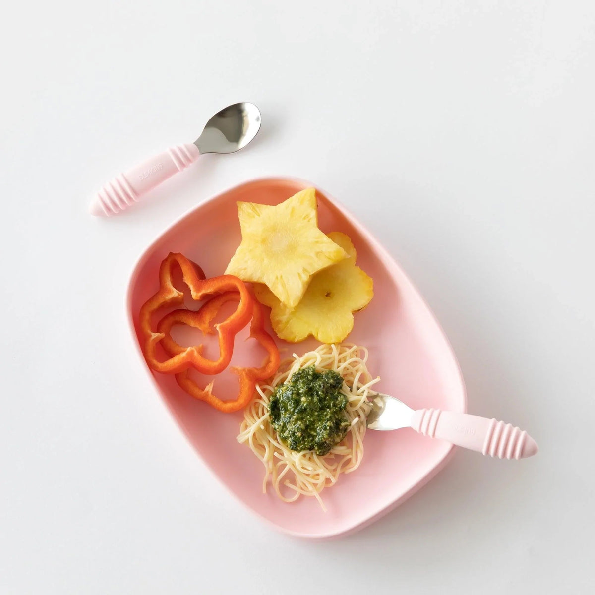 Bumkins Signature | Pink Eco-Friendly Children's Dinnerware Suction Plate/Tray