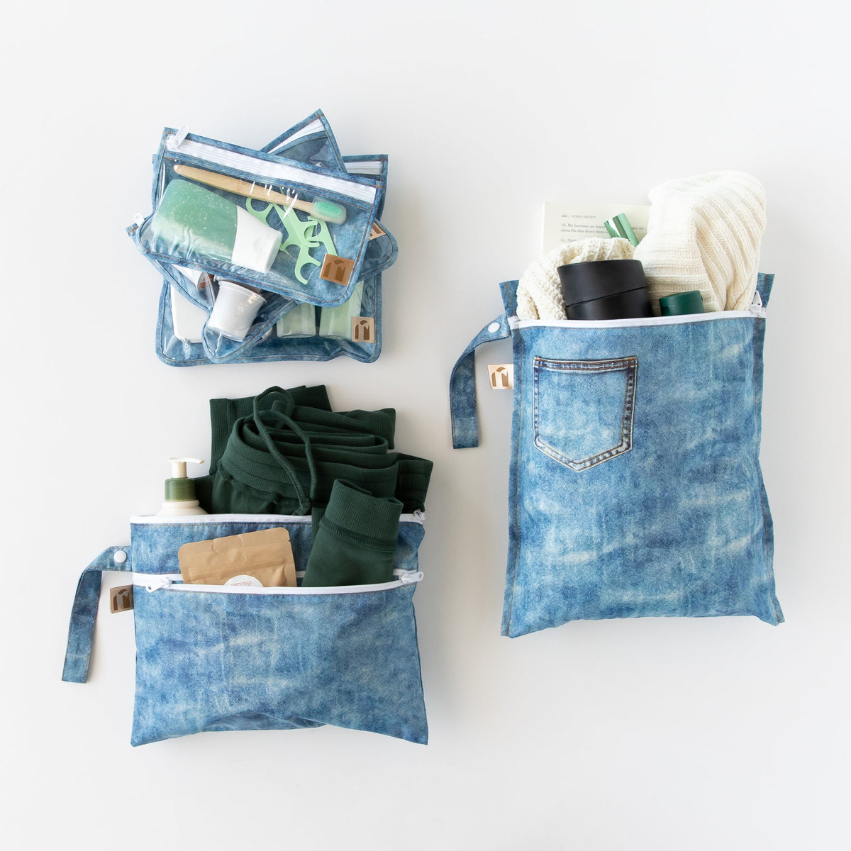 Bumkins Sale | The Commuter Deluxe 5-Piece Set: Denim On Denim