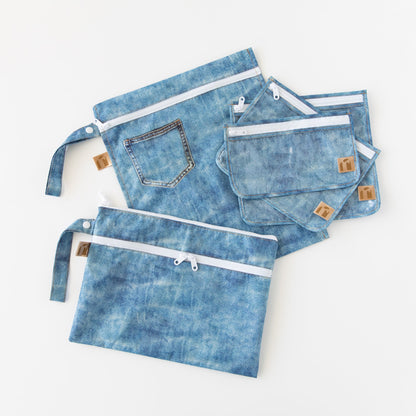 Bumkins Sale | The Commuter Deluxe 5-Piece Set: Denim On Denim